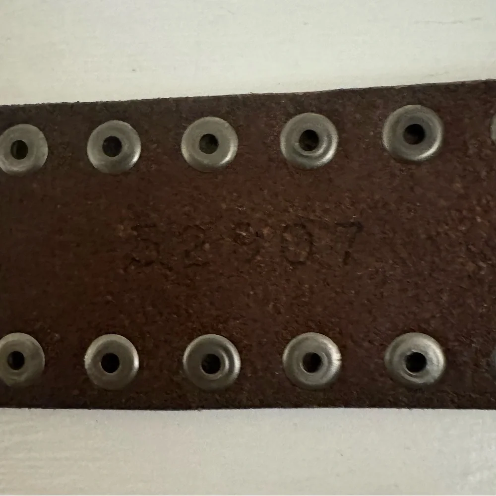 J.Crew Womens Size Small Brown Leather Rivet Adjustable Ring Belt - Picture 9 of 10